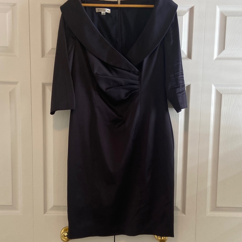 Kay Unger Navy Long Sleeve Dress
